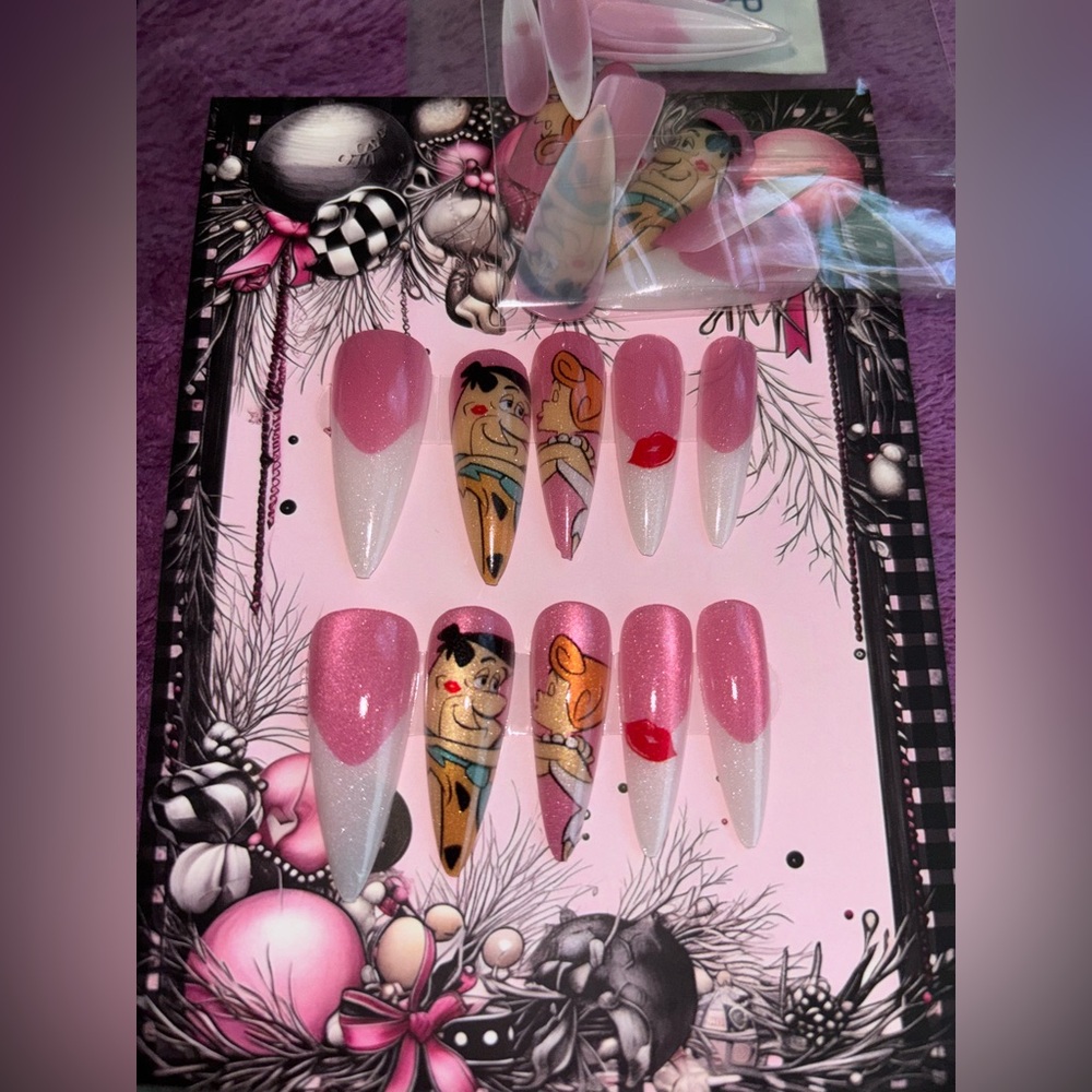 The Flintstones Press on nails M L